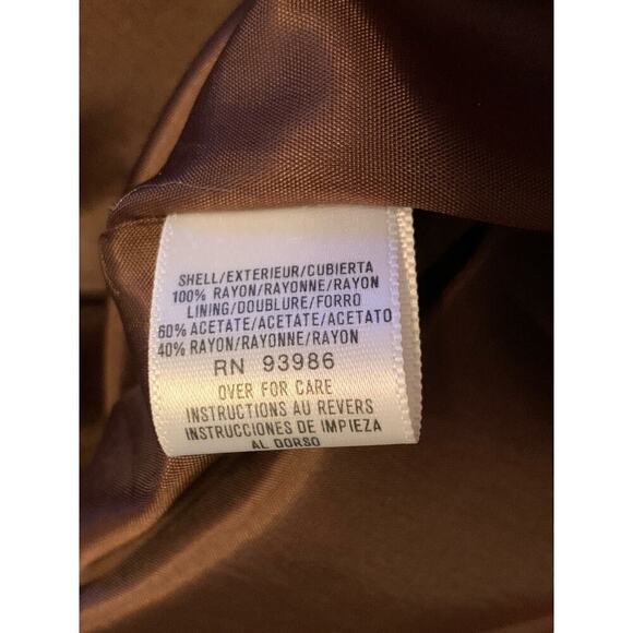 Petite Sophisticate Vintage Rose Brown Sheer A Line Maxi Skirt Size 14 - Picture 9 of 10